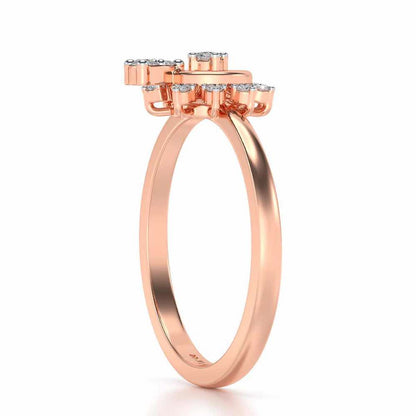 Brinda Silver Ring - Rose Gold - Image 3