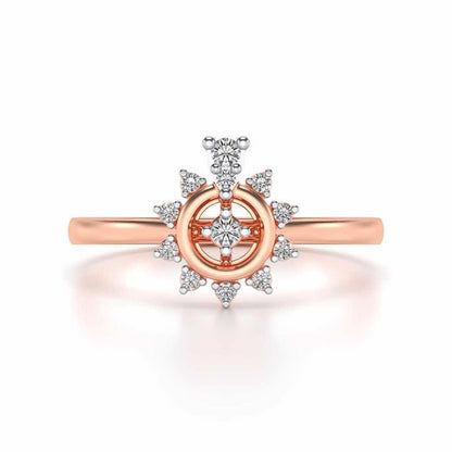 Brinda Silver Ring - Rose Gold - Image 4