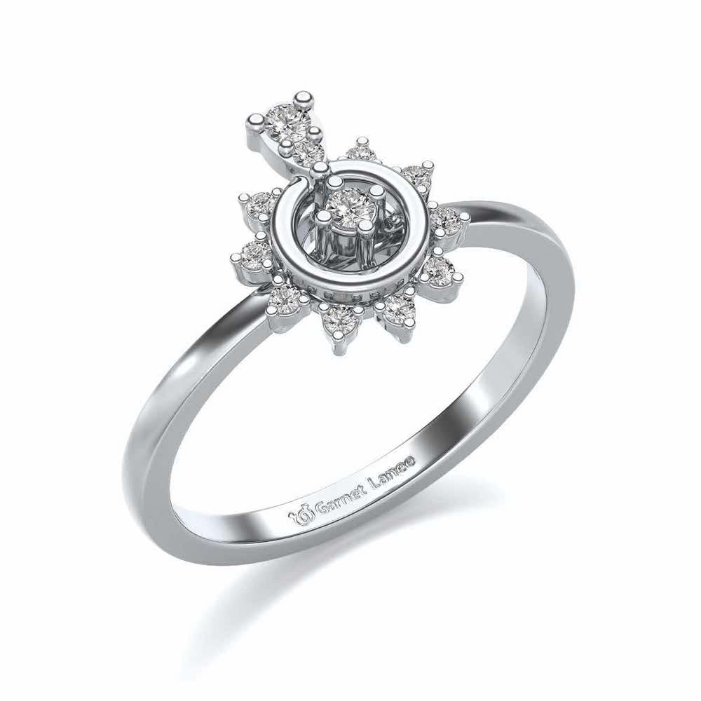 Brinda Silver Ring - White Gold - Image 1