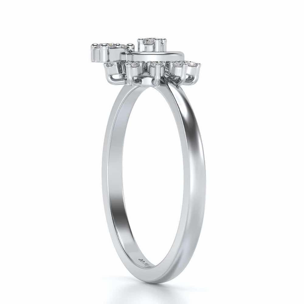 Brinda Silver Ring - White Gold - Image 3