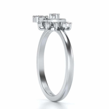 Brinda Silver Ring - White Gold - Image 3