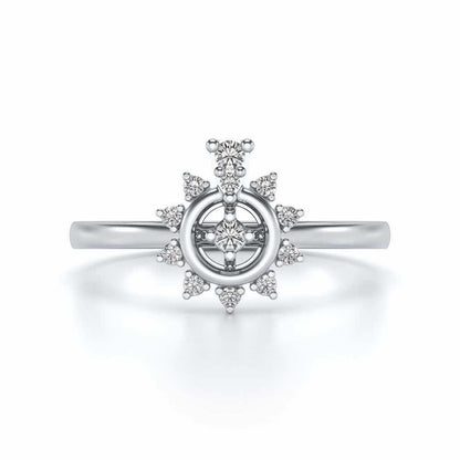 Brinda Silver Ring - White Gold - Image 4