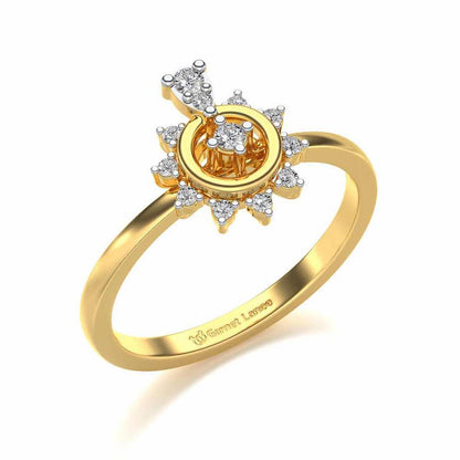 Brinda Silver Ring - Yellow Gold - Image 1
