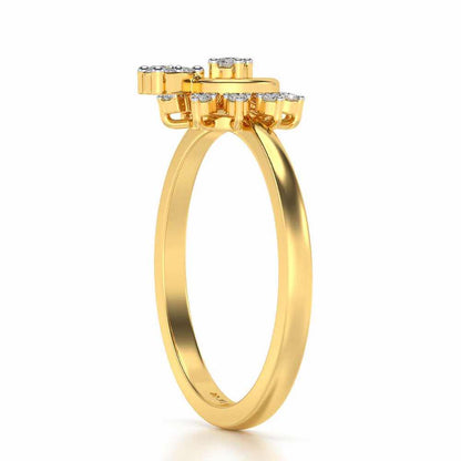 Brinda Silver Ring - Yellow Gold - Image 3