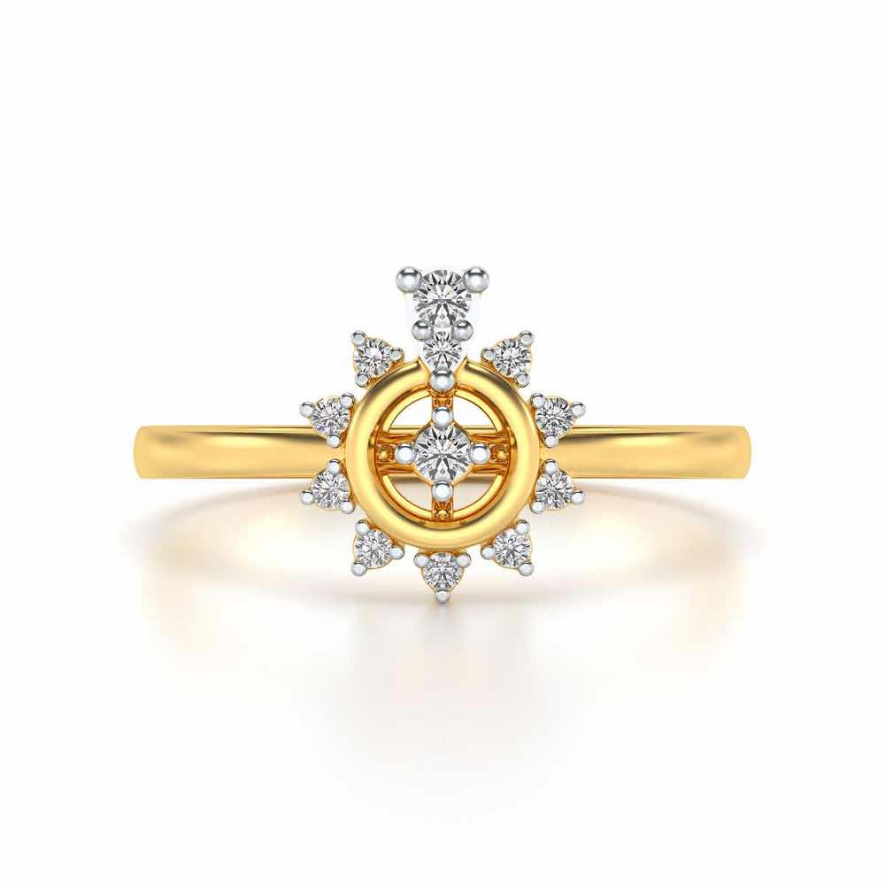 Brinda Silver Ring - Yellow Gold - Image 4