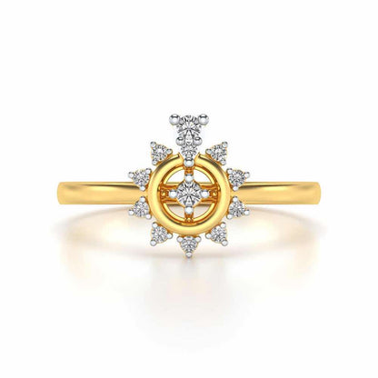 Brinda Silver Ring - Yellow Gold - Image 4