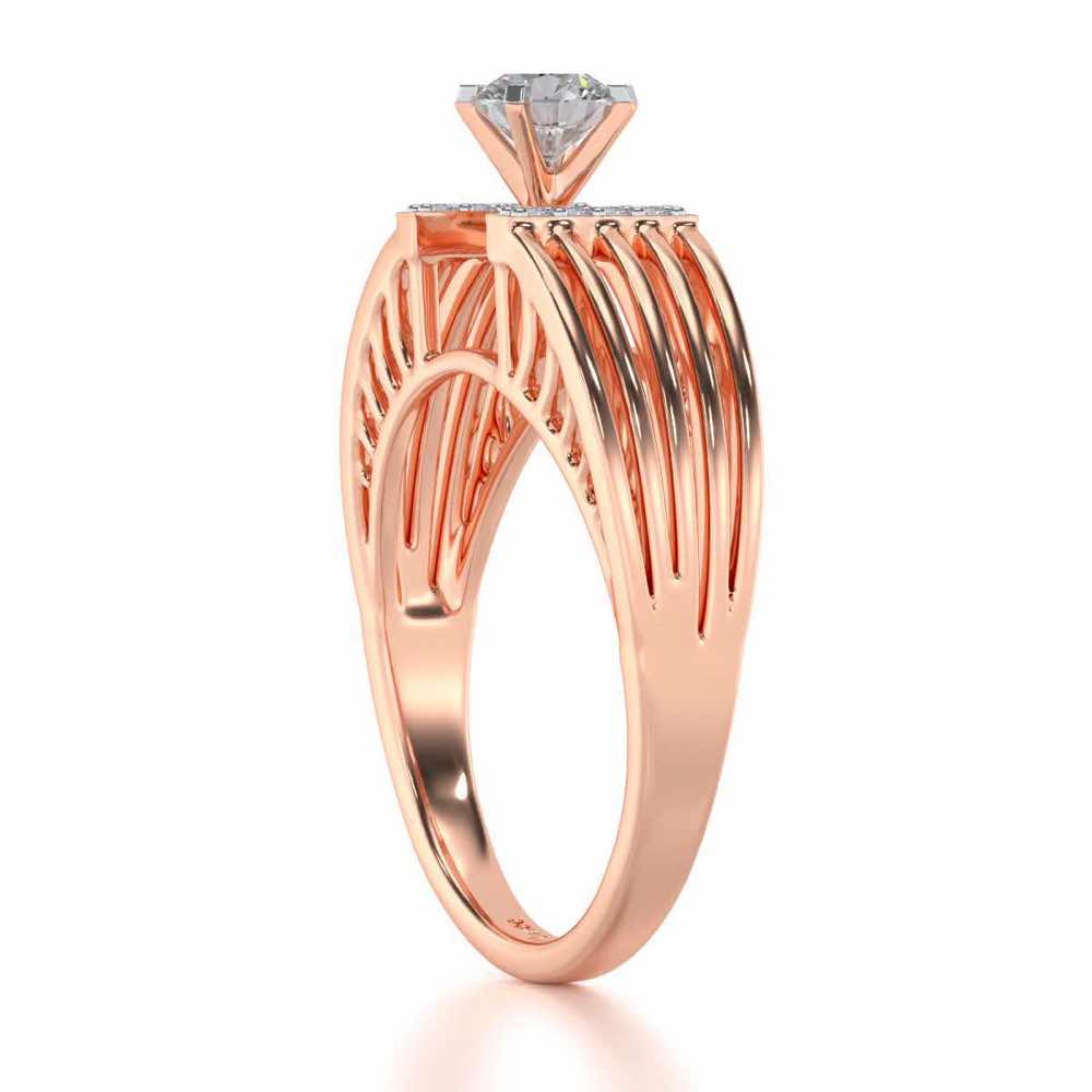 Bringha Solitaire Ring - Rose Gold - Image 3