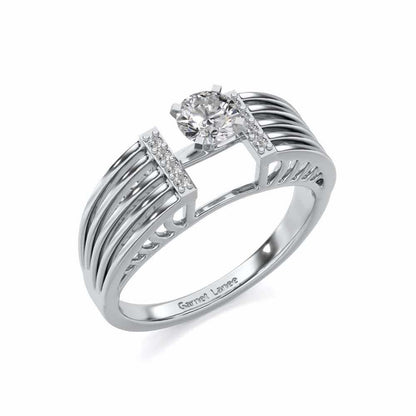 Bringha Solitaire Ring - White Gold - Image 1