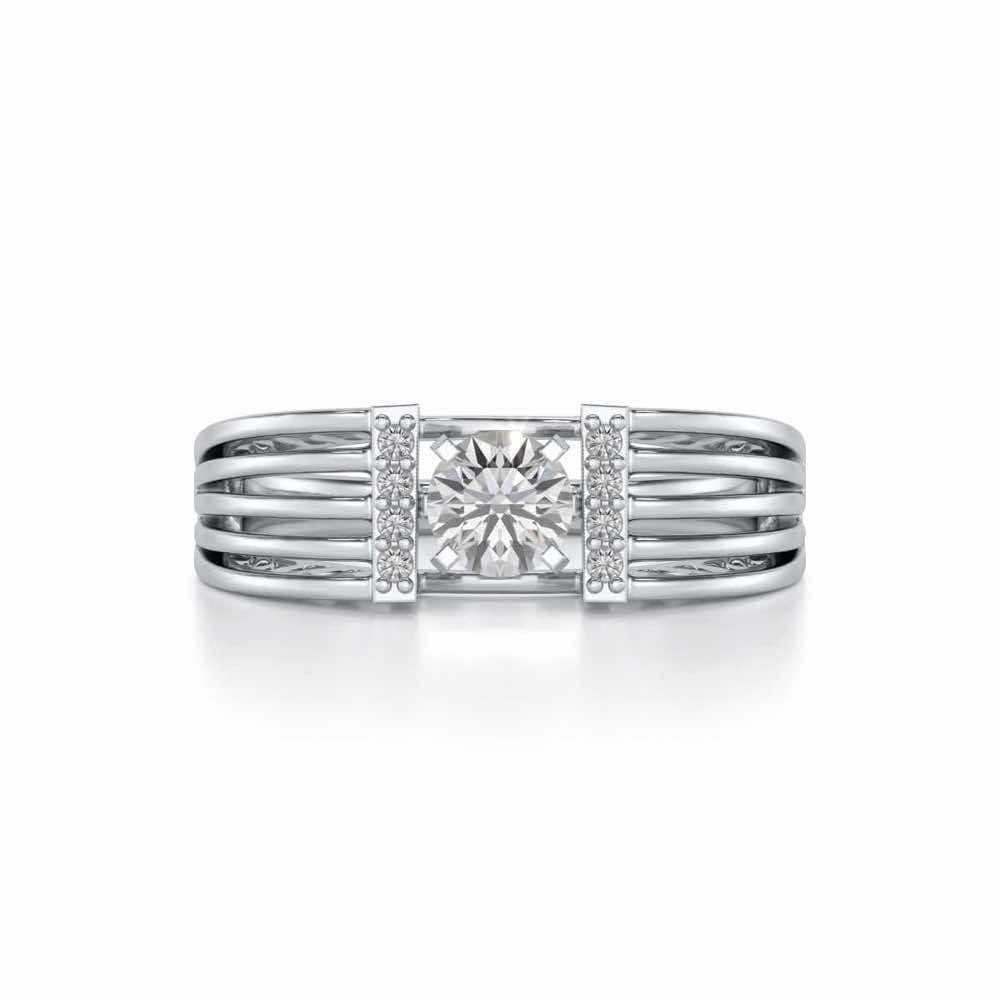 Bringha Solitaire Ring - White Gold - Image 4
