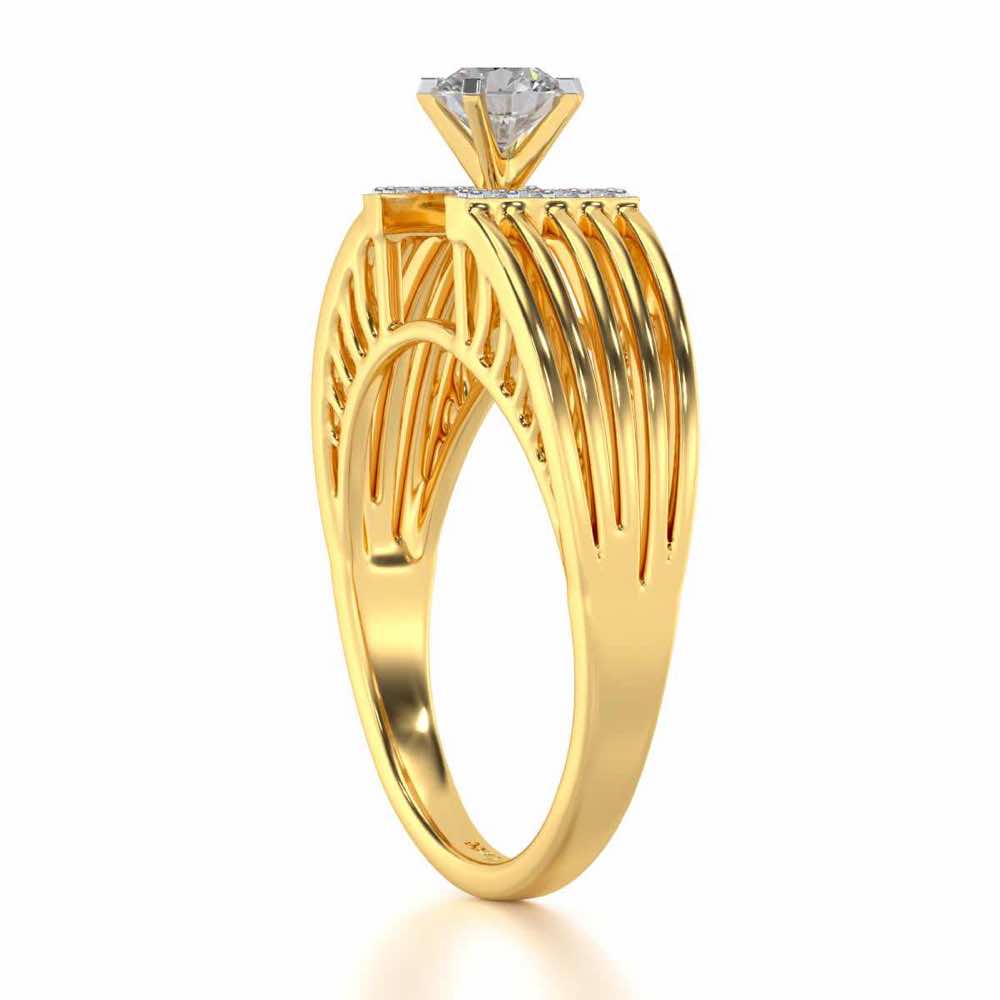 Bringha Solitaire Ring - Yellow Gold - Image 3