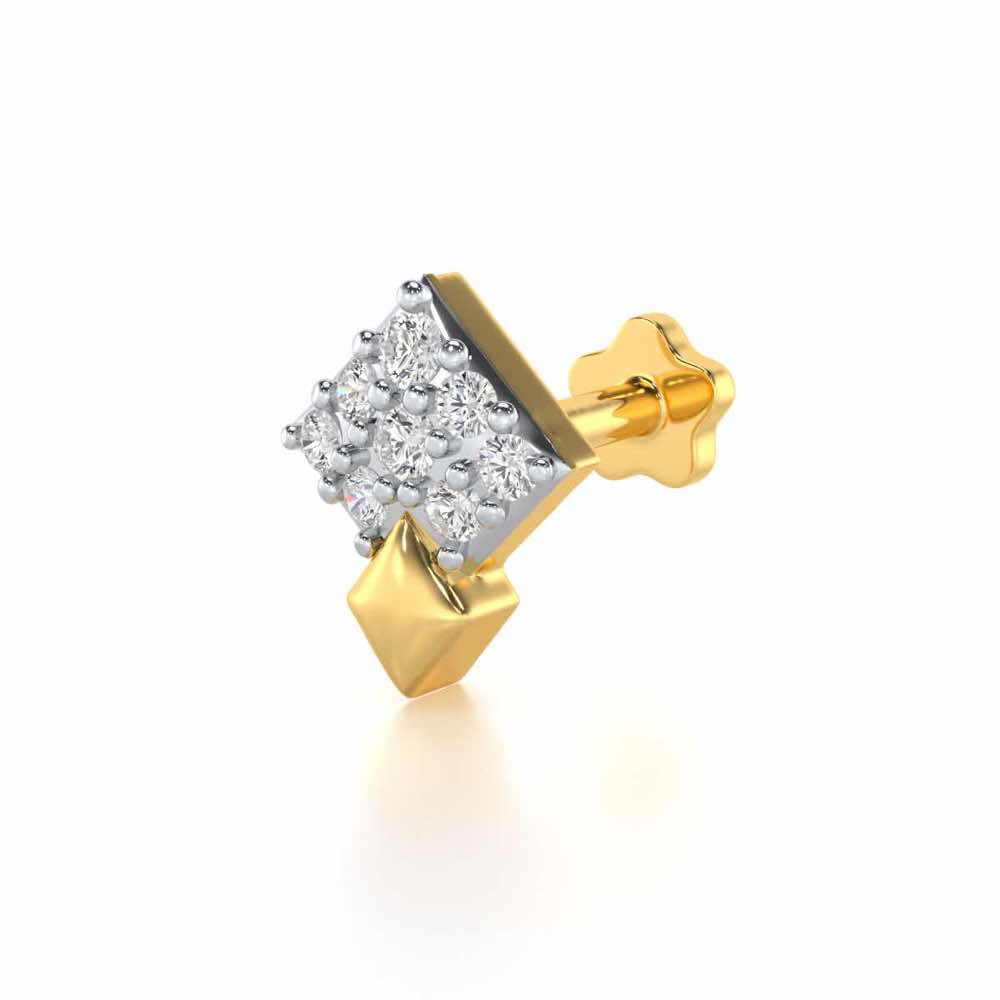 Brisk Shine Silver Nosepin - Yellow Gold - Image 2