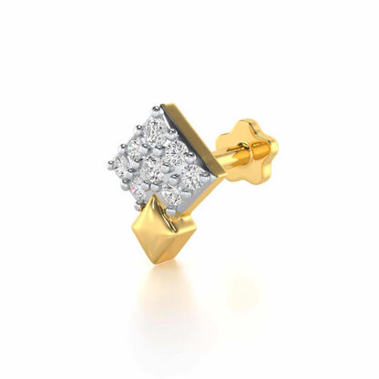 Brisk Shine Silver Nosepin - Yellow Gold - Image 2