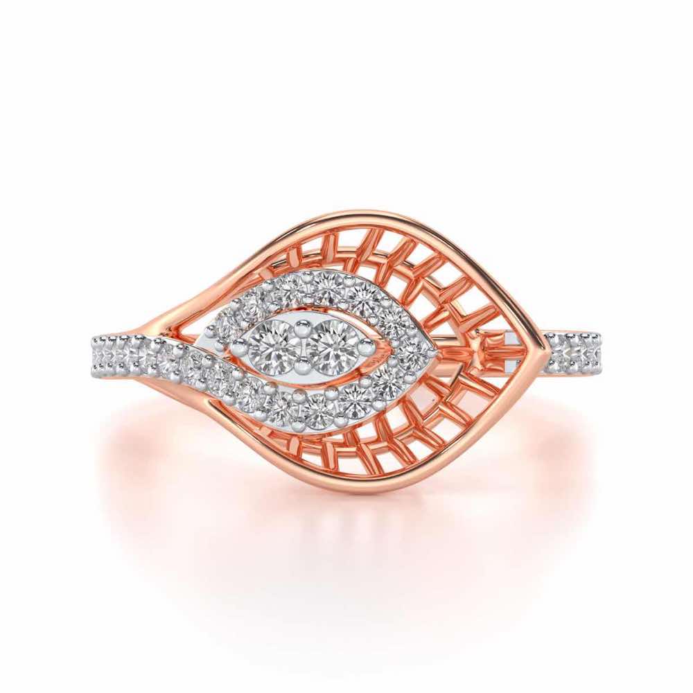 Broadway Petal Silver Ring - Rose Gold - Image 4