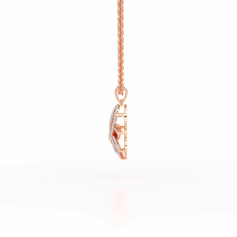 Bubble Bloom Silver Pendant - Rose Gold - Image 4