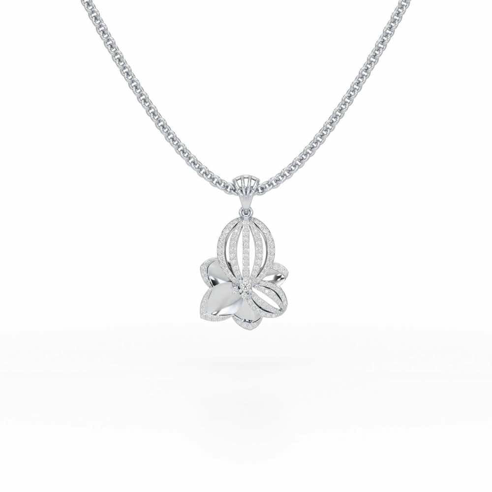 Bubble Bloom Silver Pendant - White Gold - Image 1