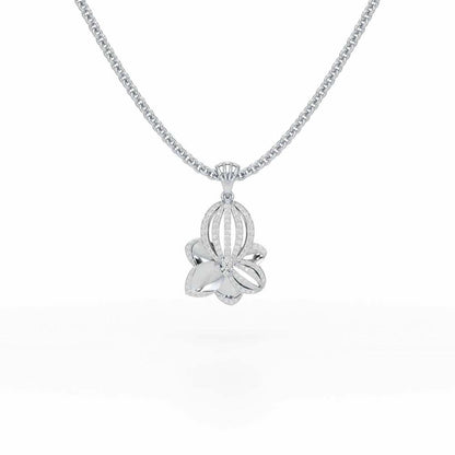 Bubble Bloom Silver Pendant - White Gold - Image 1