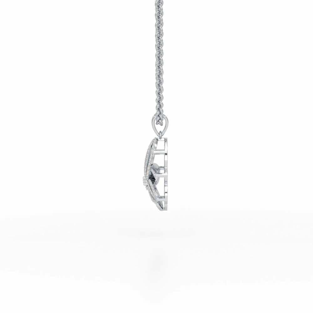 Bubble Bloom Silver Pendant - White Gold - Image 4