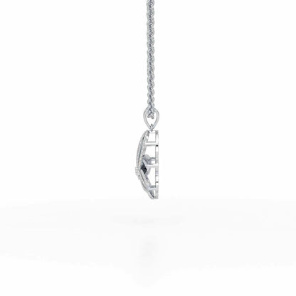 Bubble Bloom Silver Pendant - White Gold - Image 4
