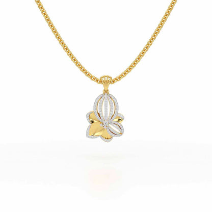Bubble Bloom Silver Pendant - Yellow Gold - Image 1