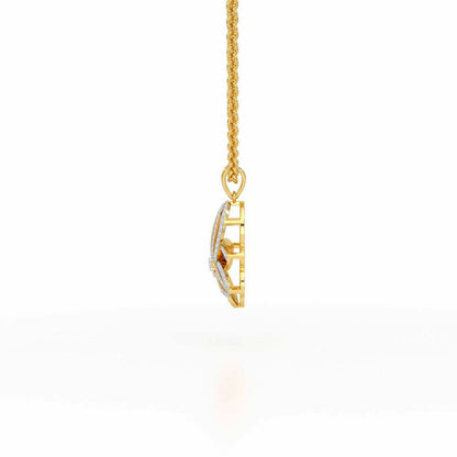 Bubble Bloom Silver Pendant - Yellow Gold - Image 4