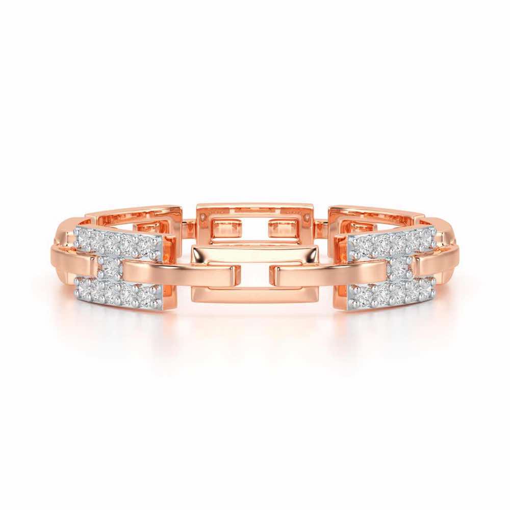 Buckle Silver Ring - Rose Gold - Image 4