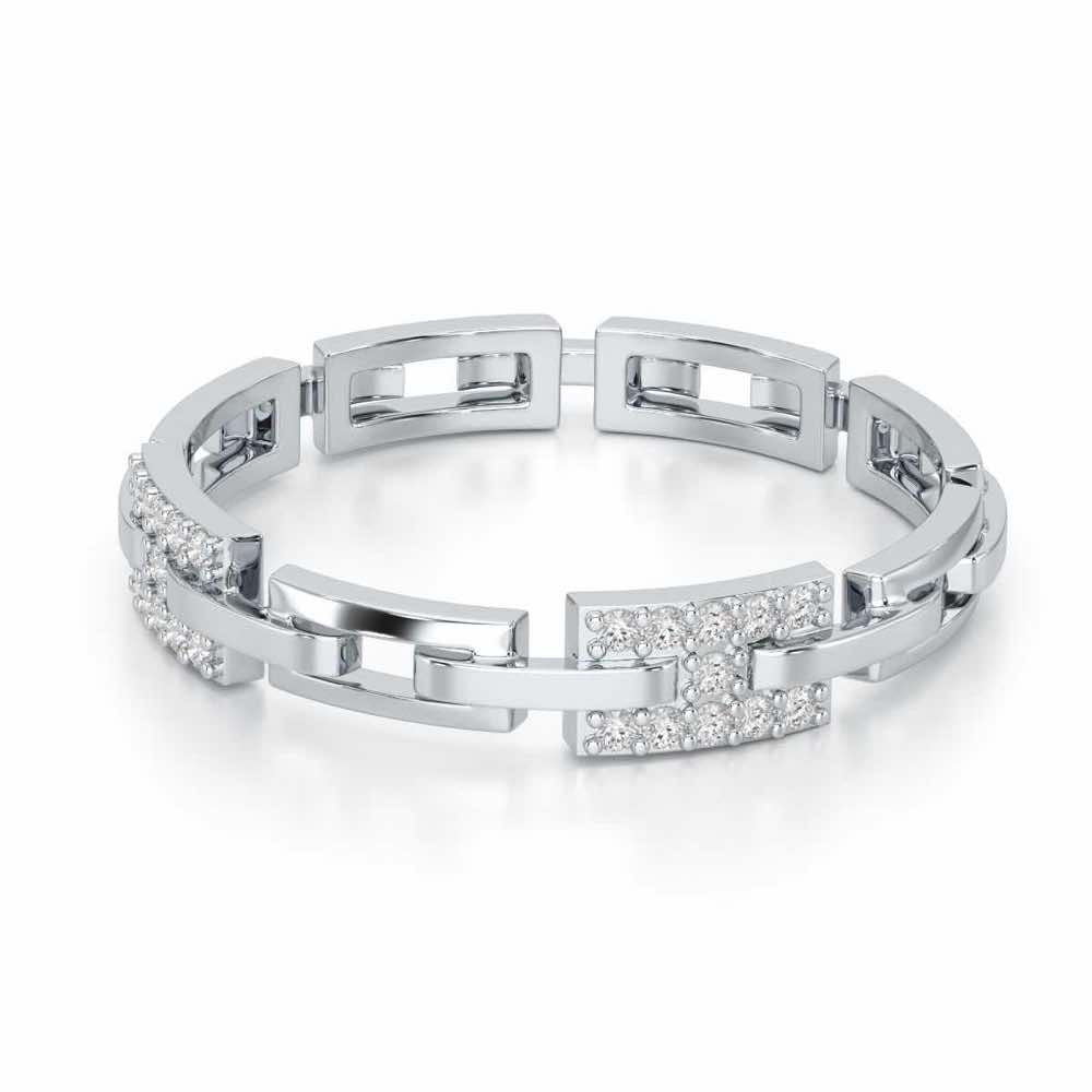 Buckle Silver Ring - White Gold - Image 2