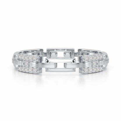 Buckle Silver Ring - White Gold - Image 4