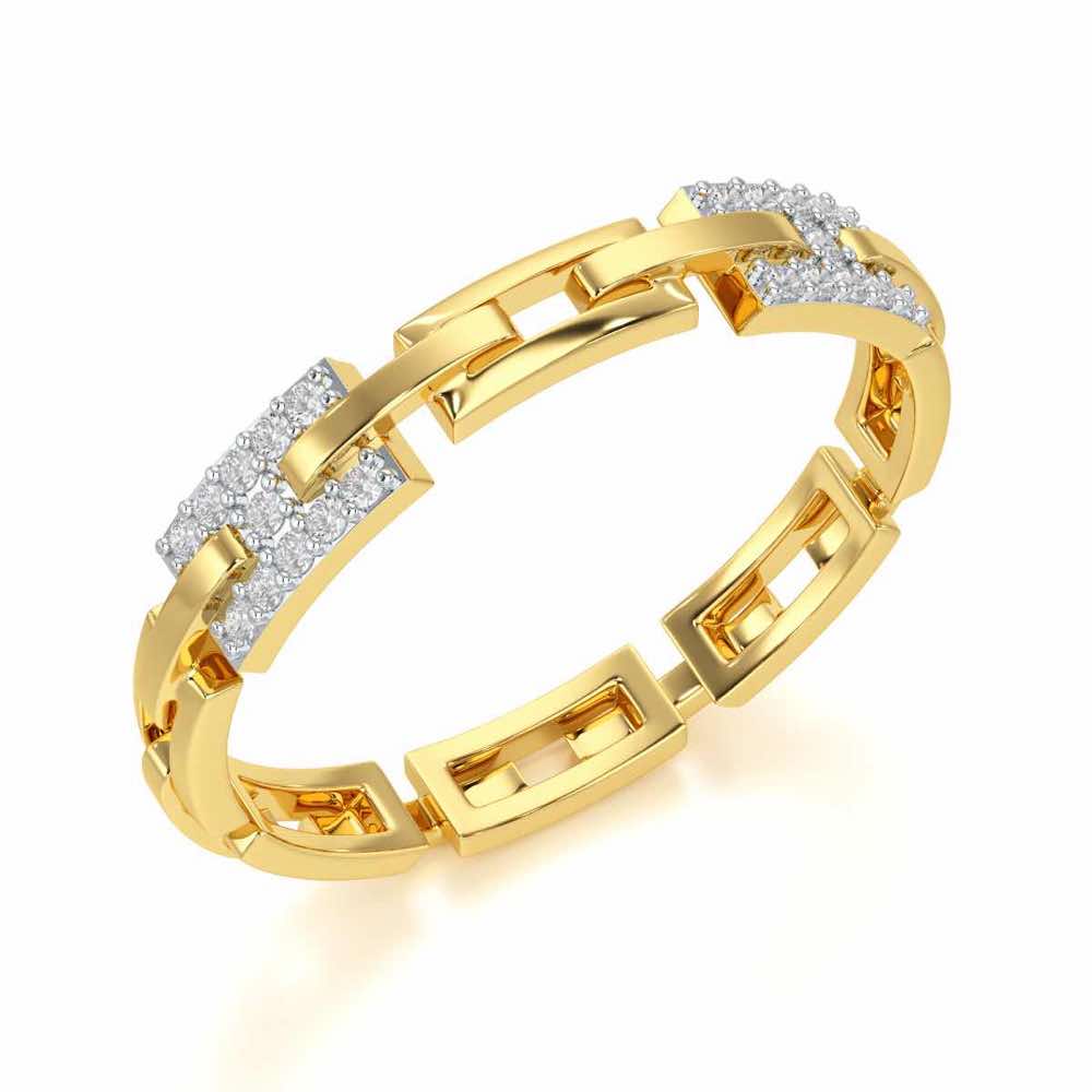 Buckle Silver Ring - Yellow Gold - Image 1