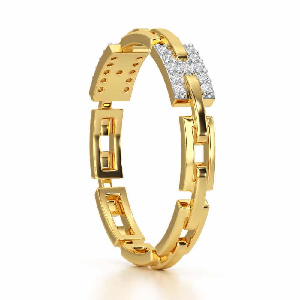 Buckle Silver Ring - Yellow Gold - Image 3