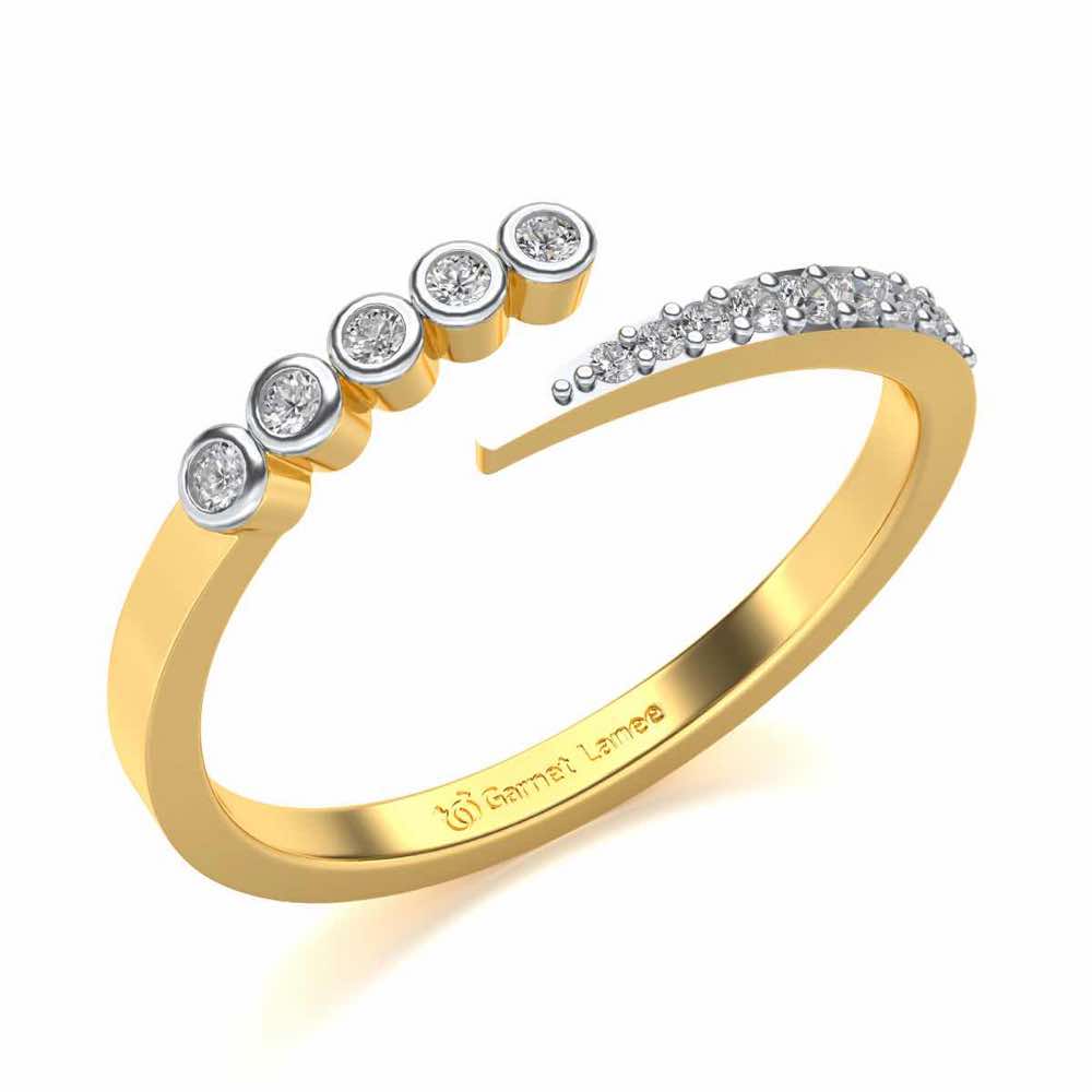 Bucolic Silver Ring - Yellow Gold - Image 1