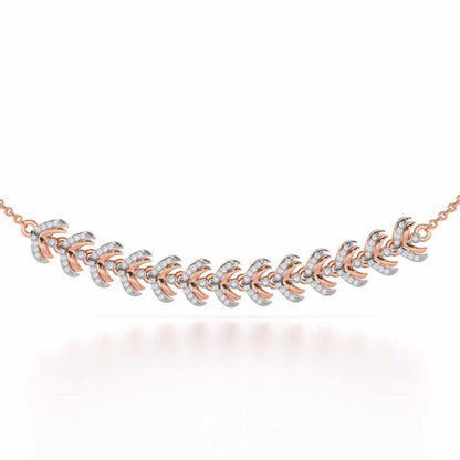 Budding Shine Silver Necklace - Rose Gold - Image 1