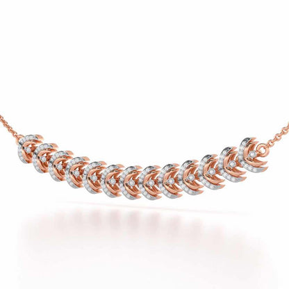 Budding Shine Silver Necklace - Rose Gold - Image 2