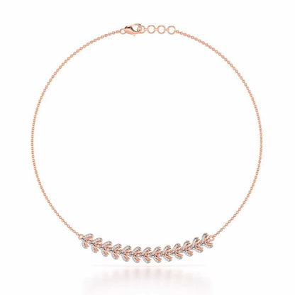 Budding Shine Silver Necklace - Rose Gold - Image 3