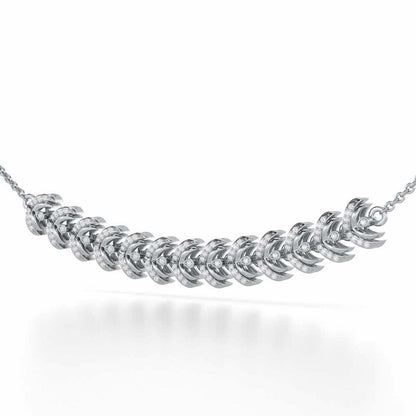 Budding Shine Silver Necklace - White Gold - Image 2