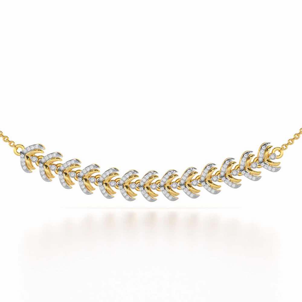 Budding Shine Silver Necklace - Yellow Gold - Image 1