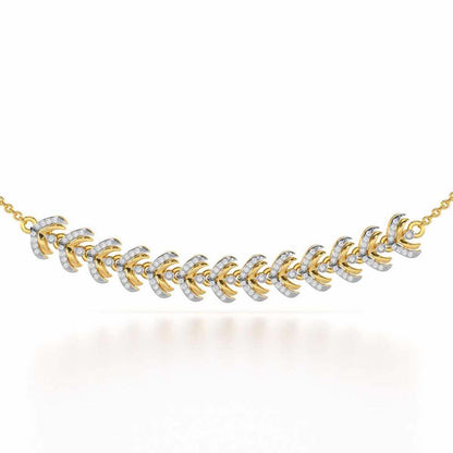 Budding Shine Silver Necklace - Yellow Gold - Image 1
