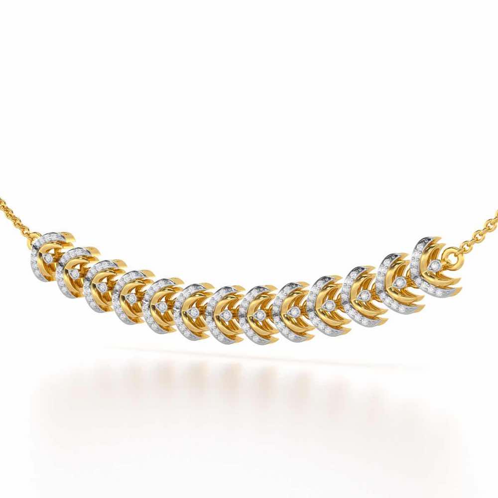 Budding Shine Silver Necklace - Yellow Gold - Image 2