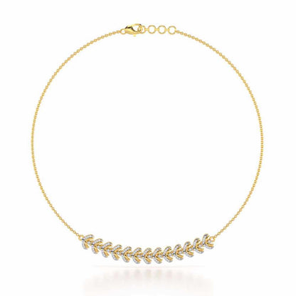 Budding Shine Silver Necklace - Yellow Gold - Image 3