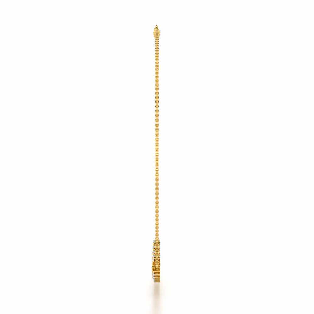 Budding Shine Silver Necklace - Yellow Gold - Image 4