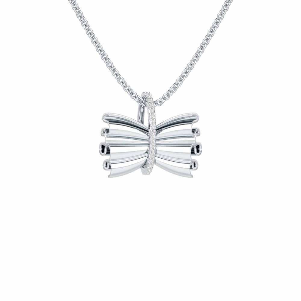 Bundle Shine Silver Pendant - White Gold - Image 1
