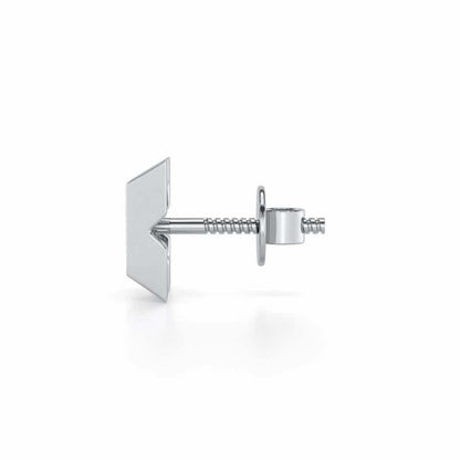 Burly Silver Men Stud - White Gold - Image 4