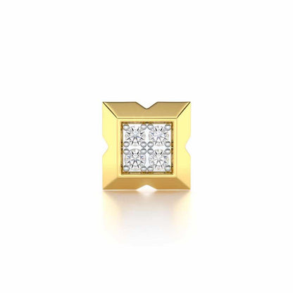 Burly Silver Men Stud - Yellow Gold - Image 1