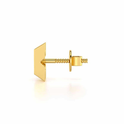 Burly Silver Men Stud - Yellow Gold - Image 4