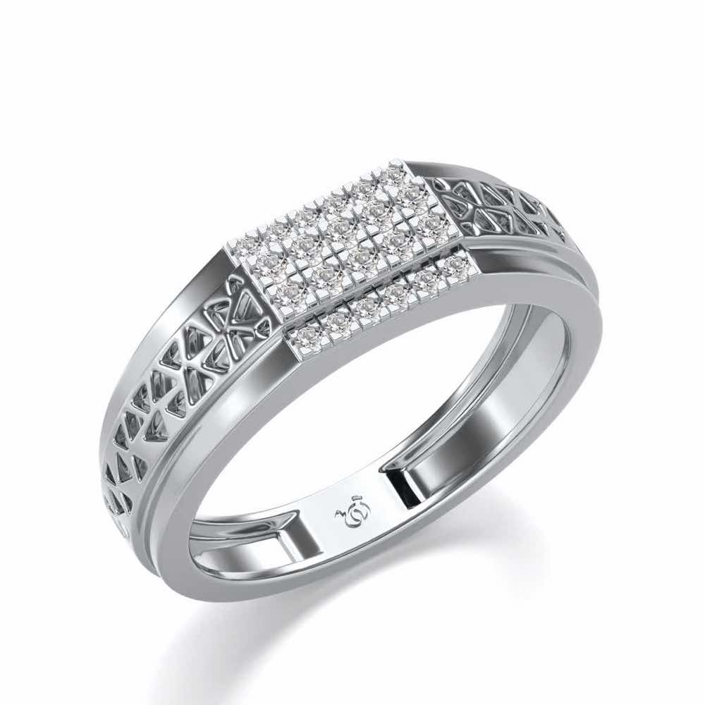 Bussiness Class Ring For Him - White Gold - Image 1