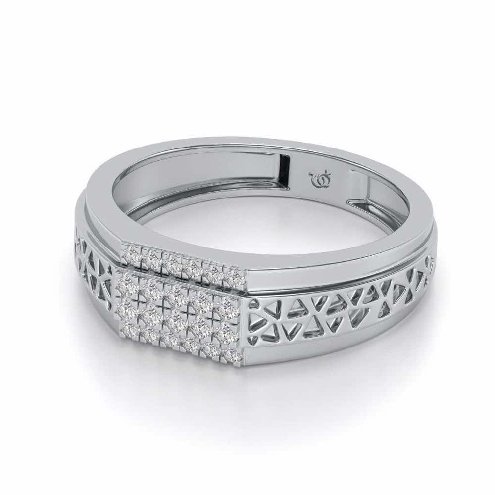 Bussiness Class Ring For Him - White Gold - Image 2
