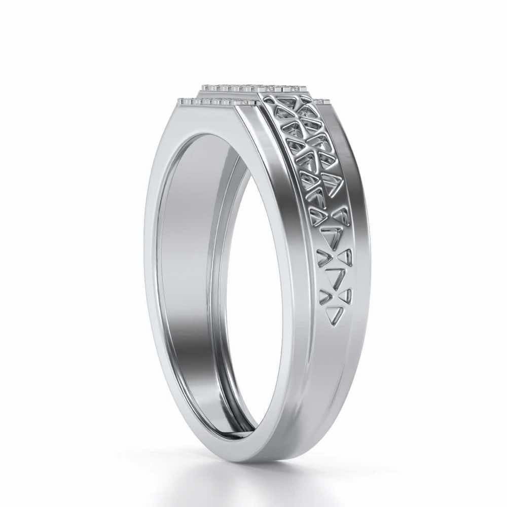 Bussiness Class Ring For Him - White Gold - Image 3