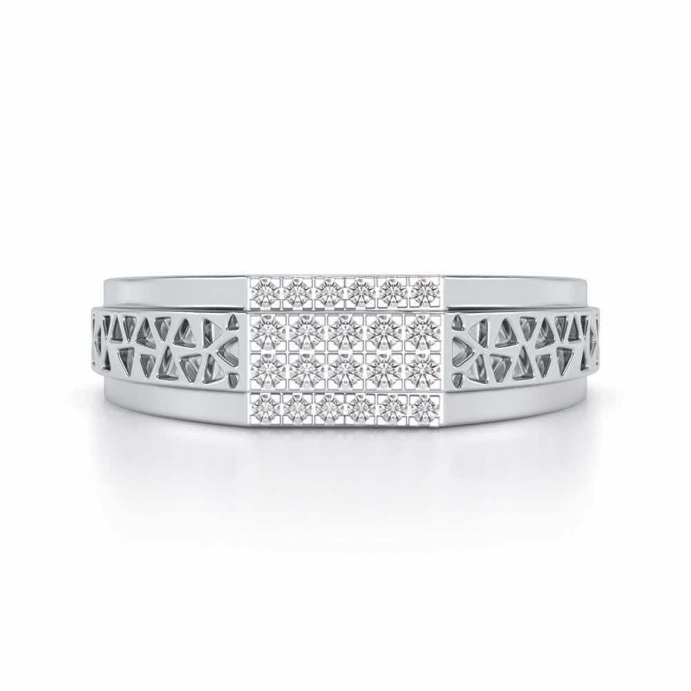 Bussiness Class Ring For Him - White Gold - Image 4