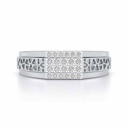 Bussiness Class Ring For Him - White Gold - Image 4