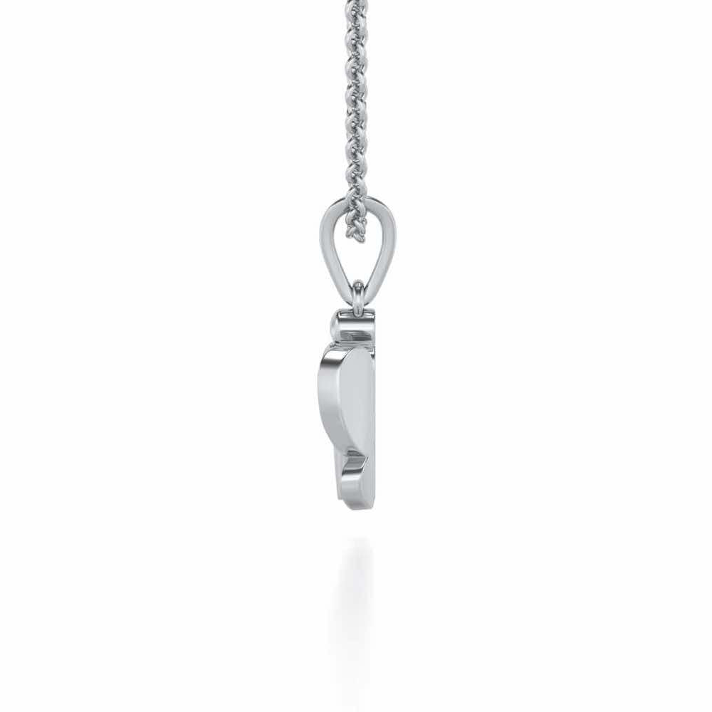 Butterfly Silver Pendant - White Gold - Image 3