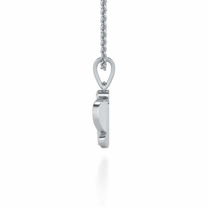 Butterfly Silver Pendant - White Gold - Image 3